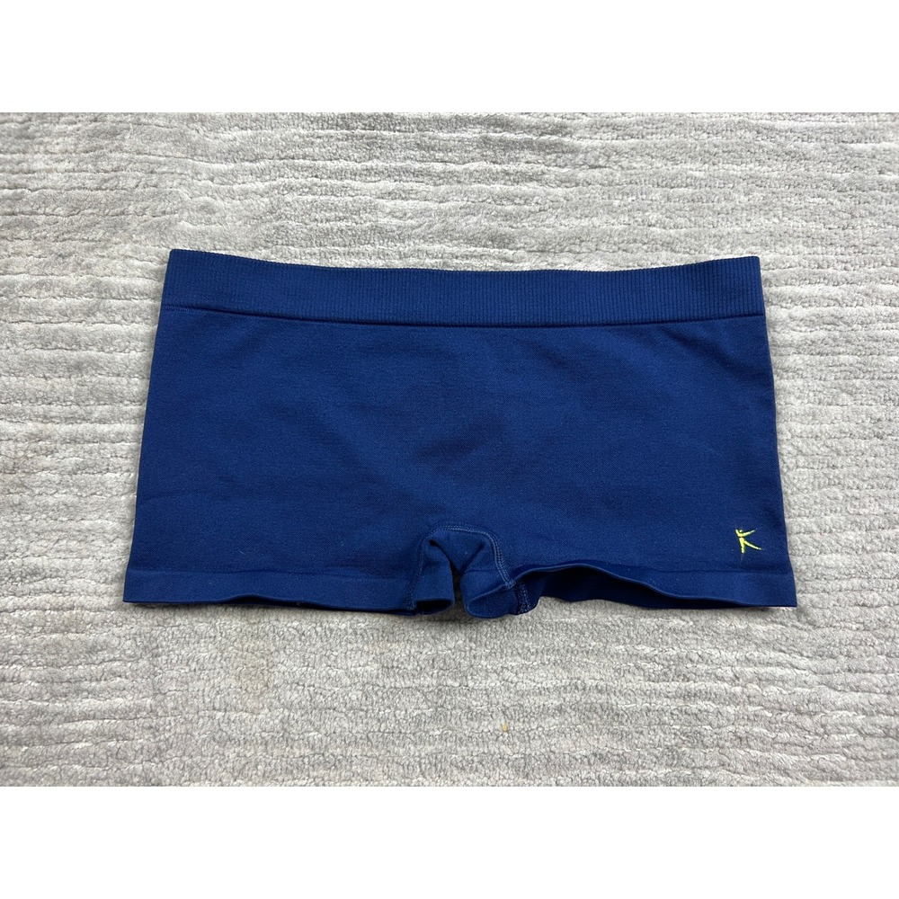 Danskin Now Boyshorts Womens Small Blue Seamless Activewear Ribbed Waistband